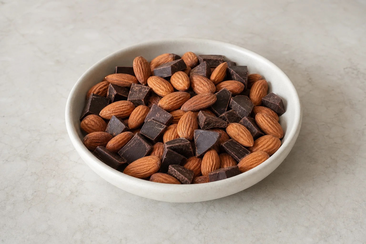 Almond and dark chocolate trail mix