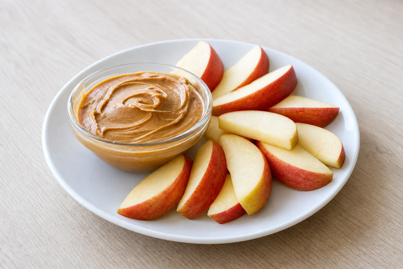 Apple with peanut butter