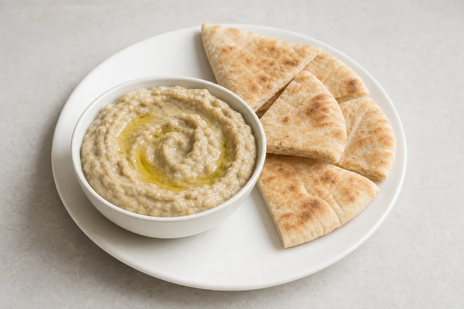 Baba ganoush with pitta