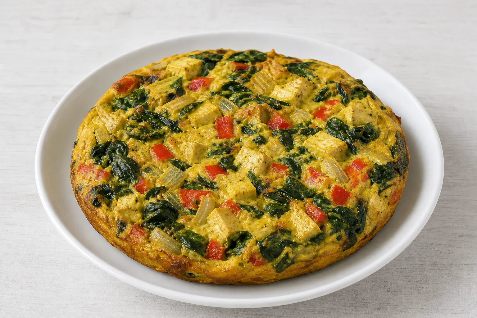 Baked vegan tofu frittata
