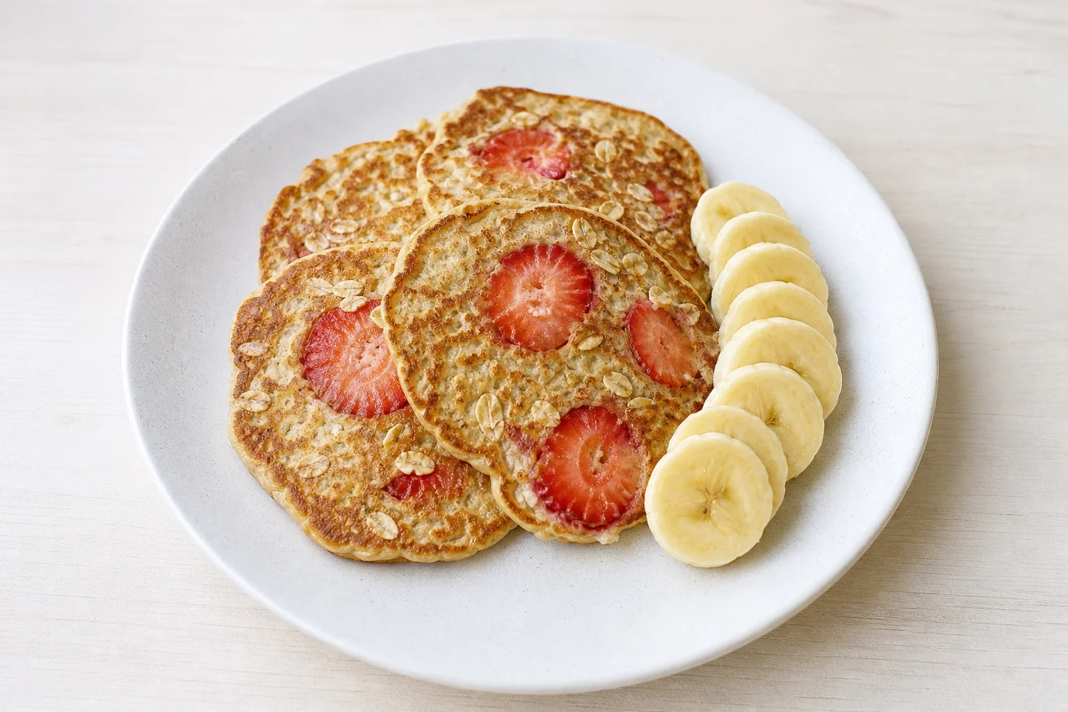 Banana oat pancakes