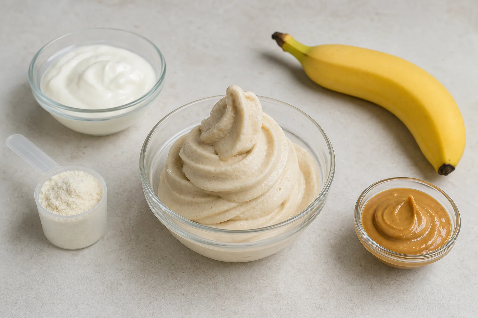 Banana protein nice cream