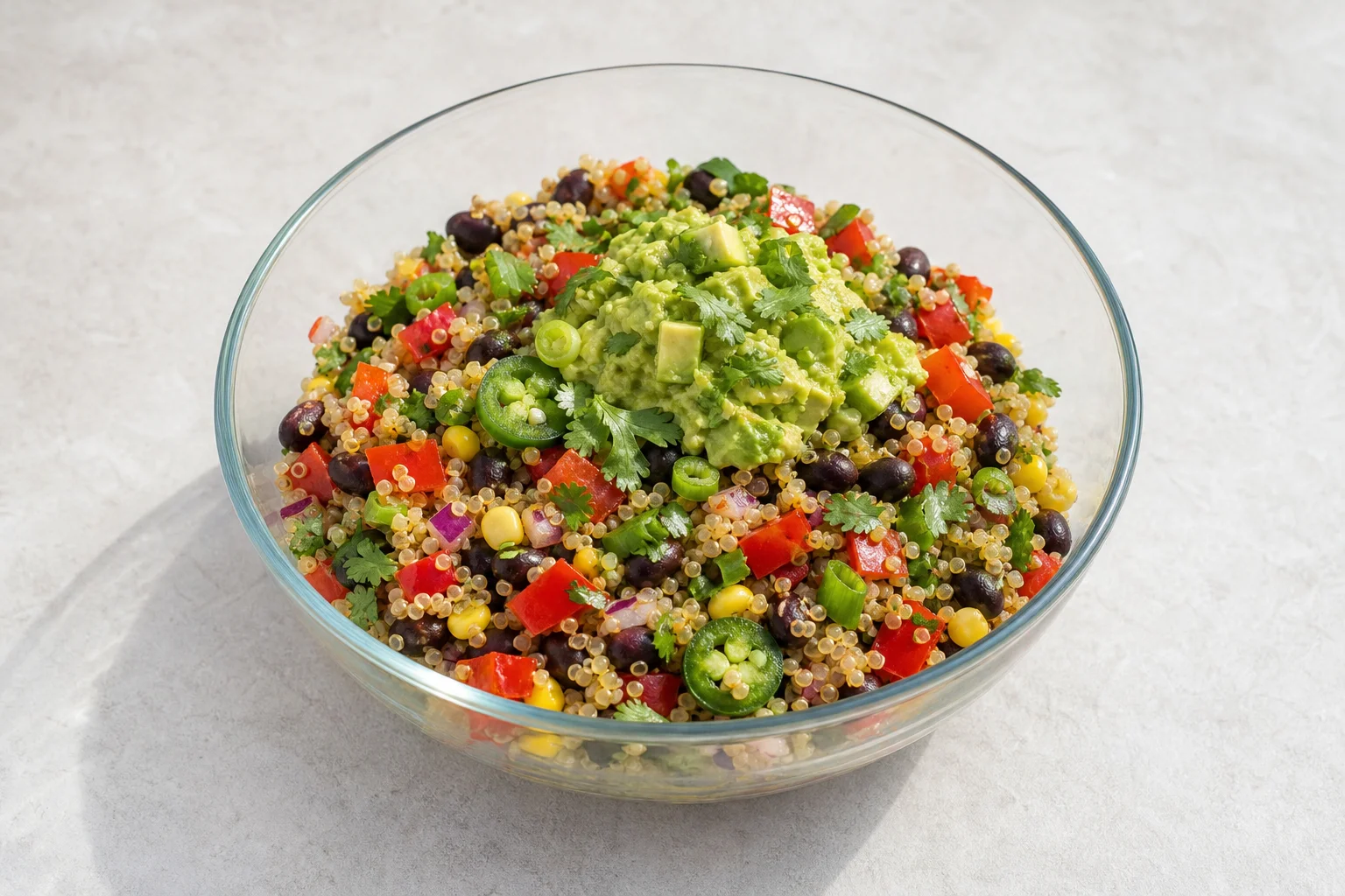Black bean and corn quinoa bowl