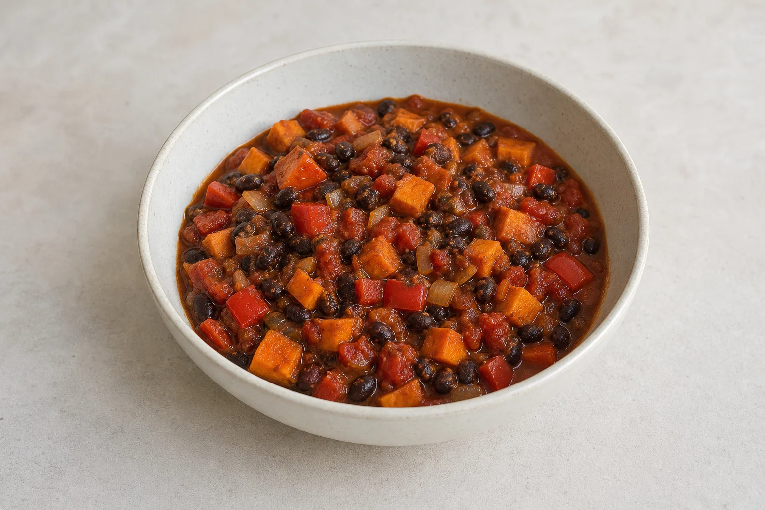 Black bean and sweet potato chilli