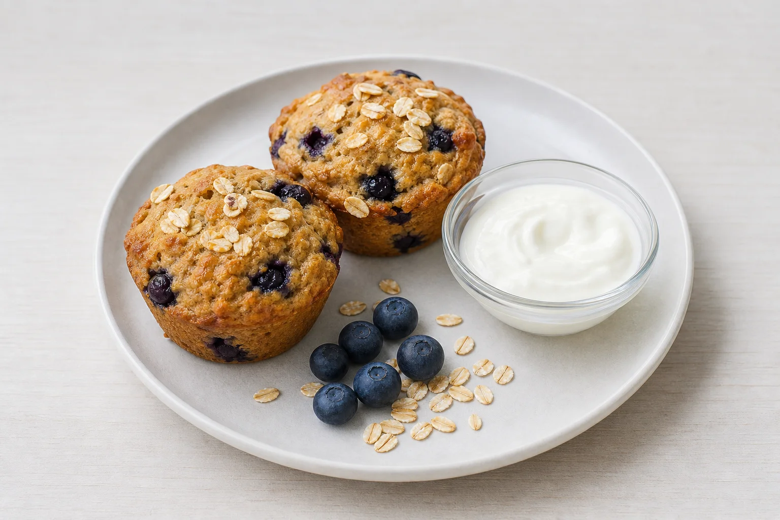 Blueberry oat muffins
