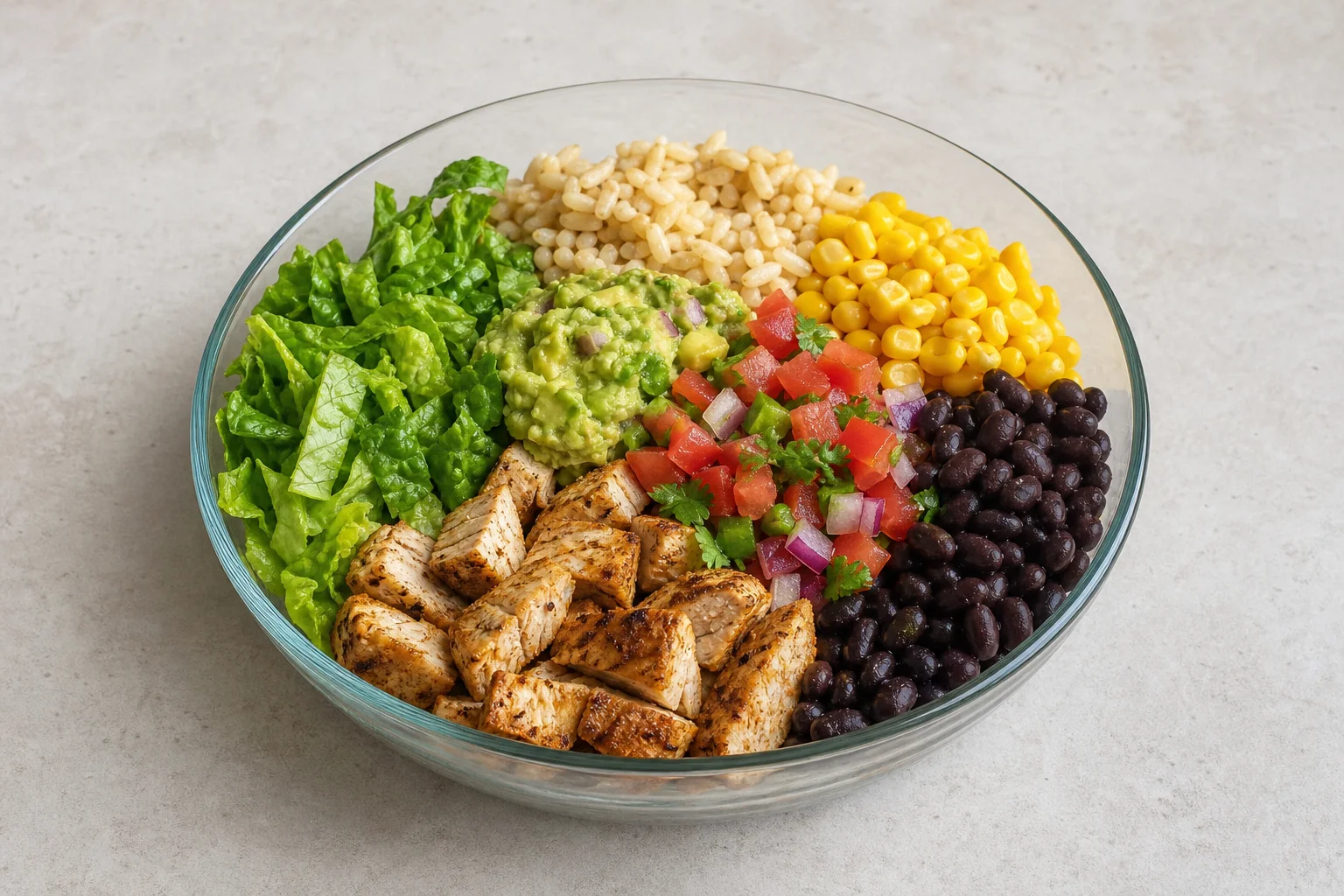 Burrito bowl with chicken