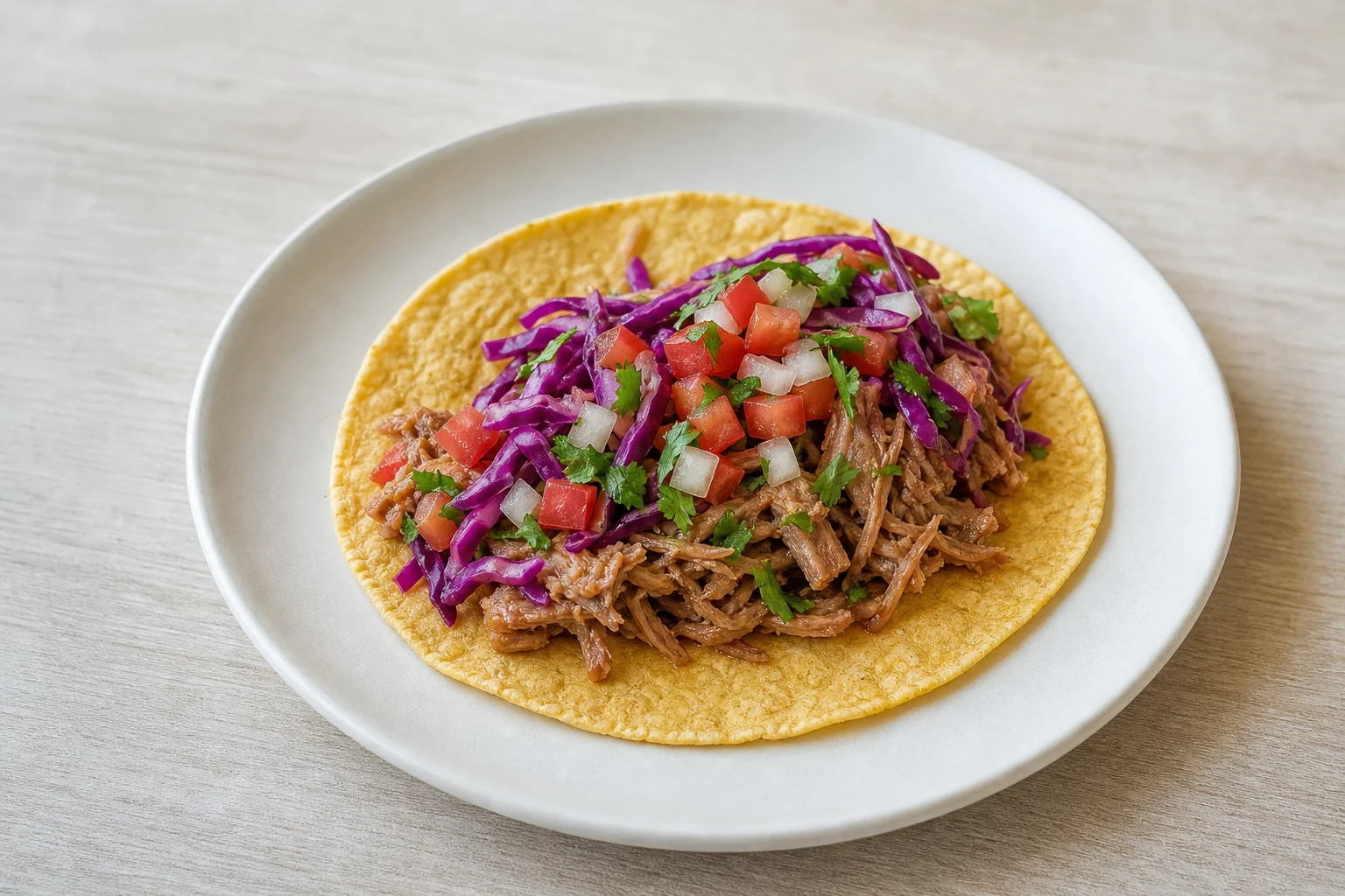 Carnitas-style pulled pork tacos
