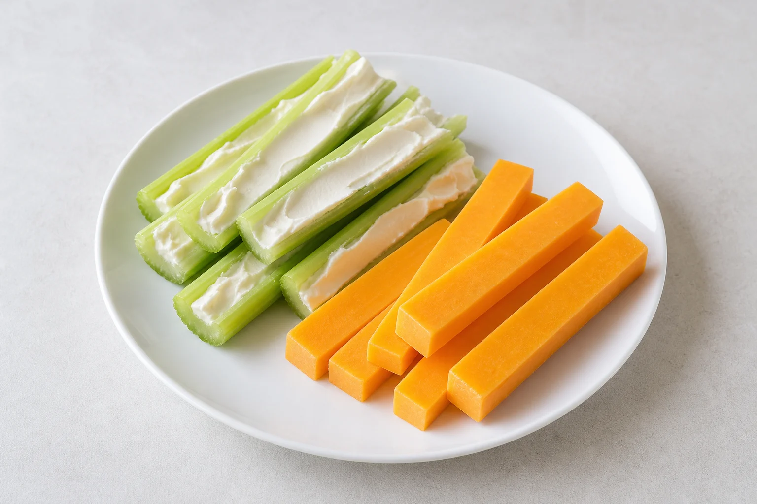 Cheese and celery sticks