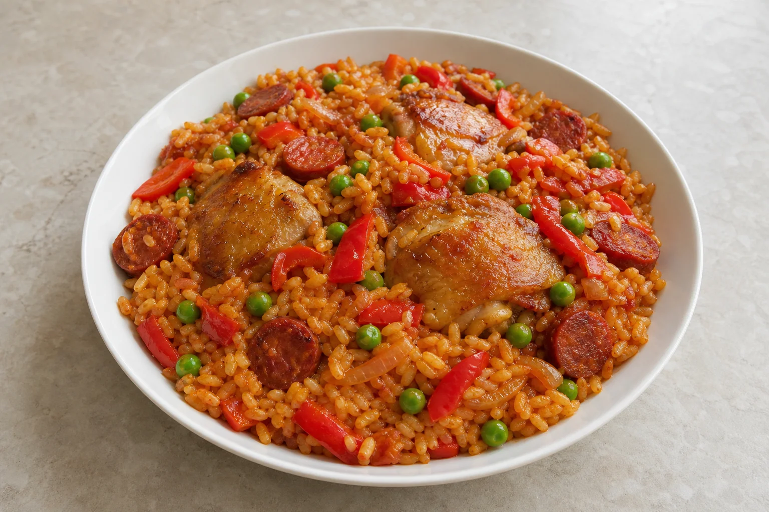 Chicken and chorizo paella