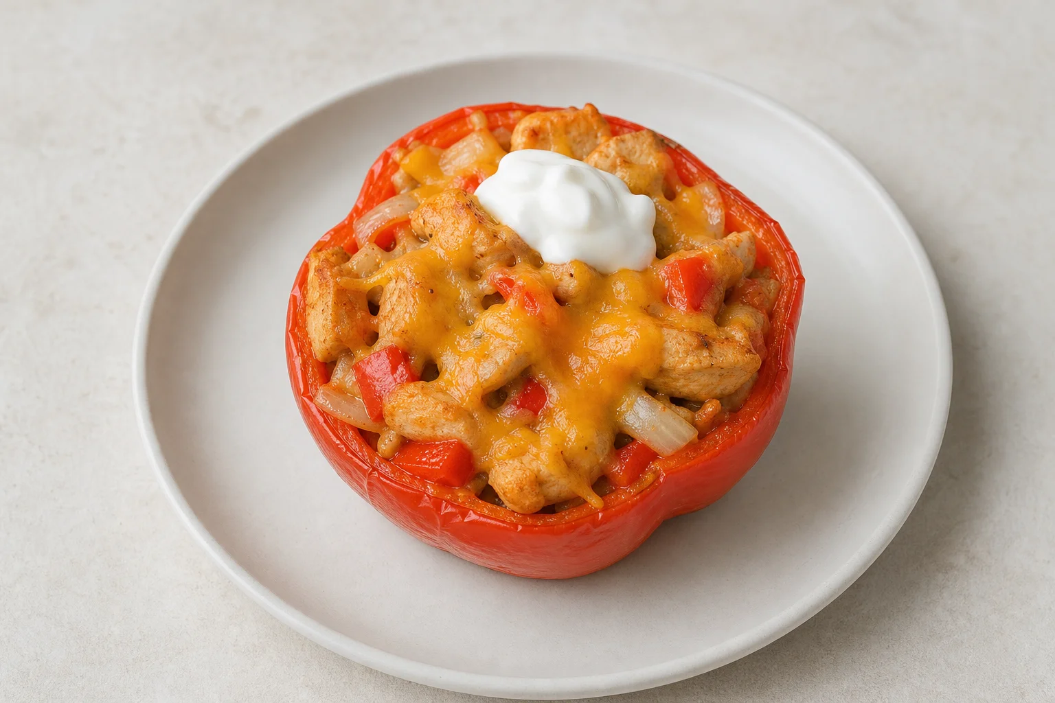 Chicken fajita stuffed peppers