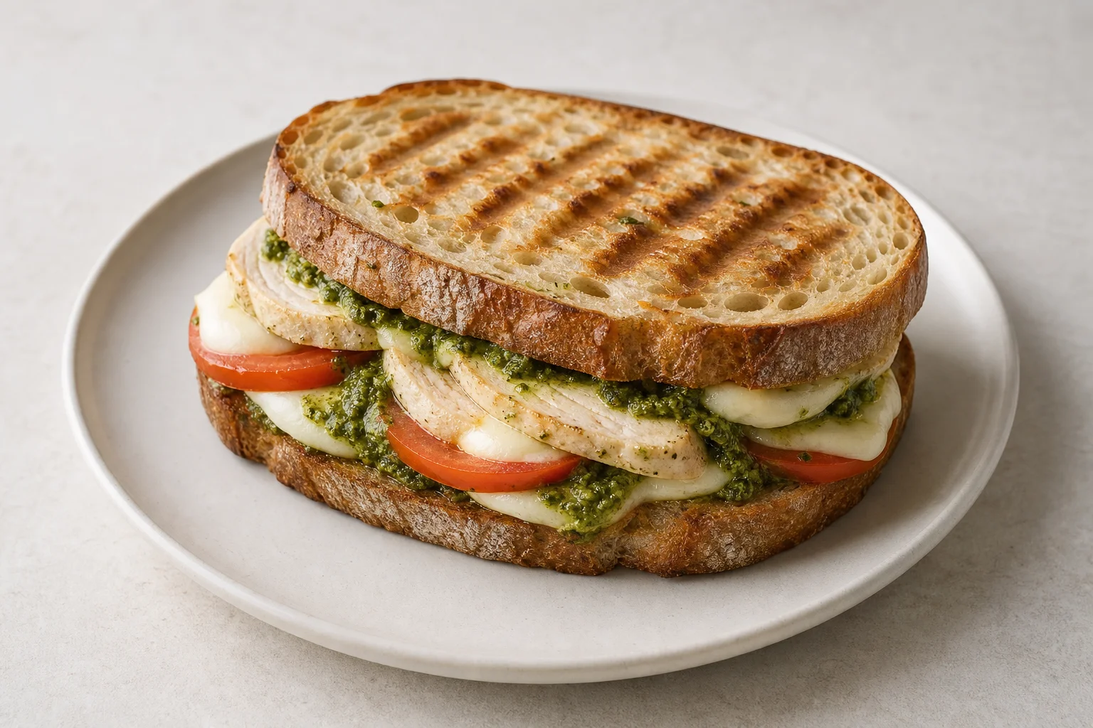 Chicken pesto panini