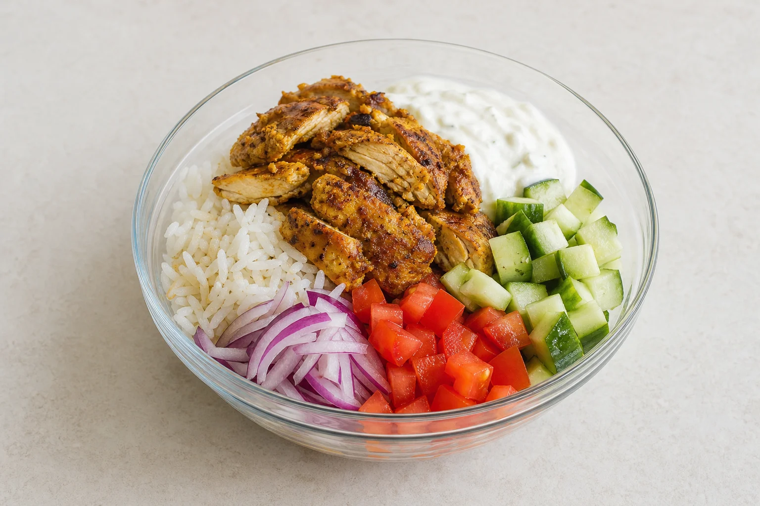 Chicken shawarma bowl
