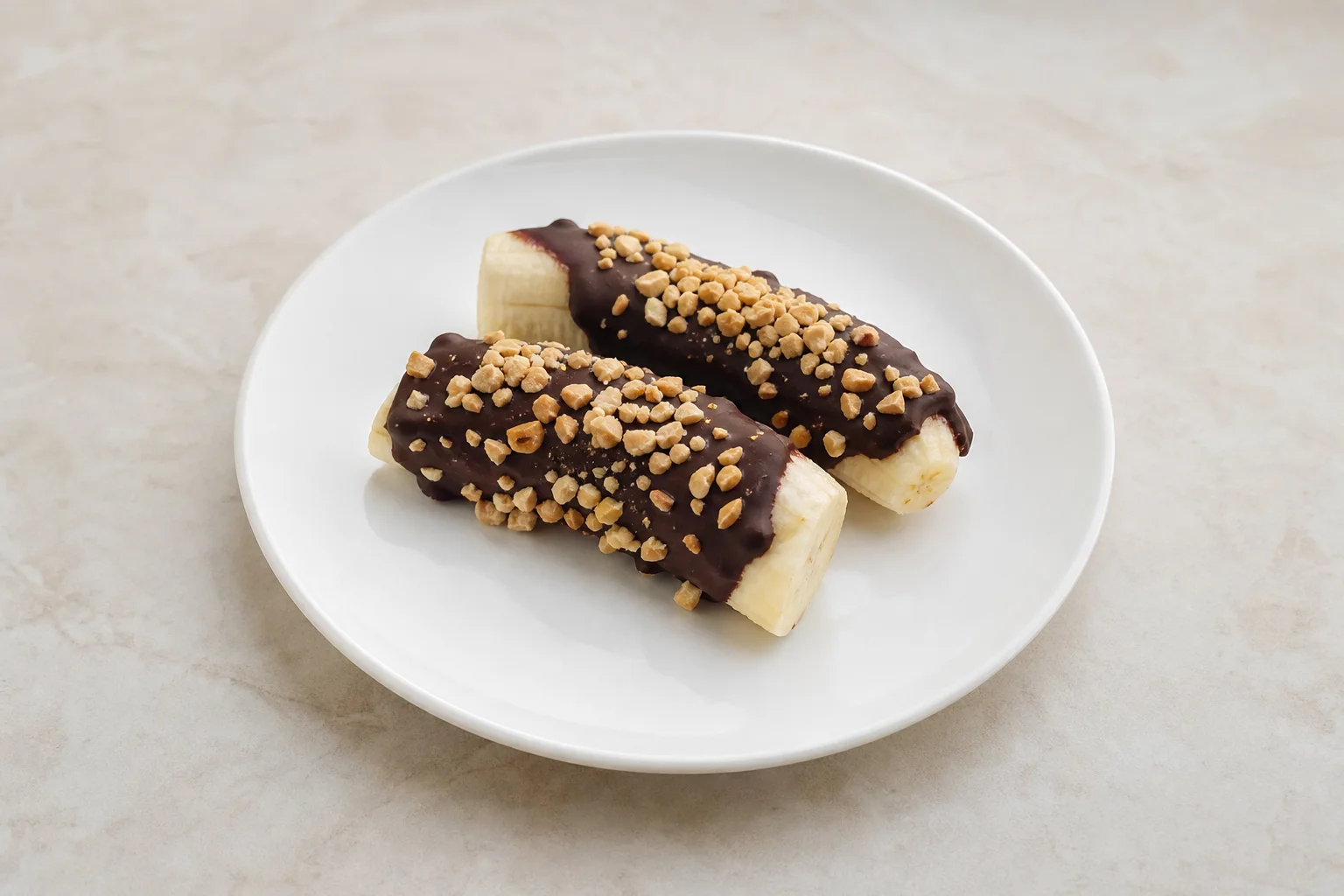 Chocolate-dipped frozen bananas