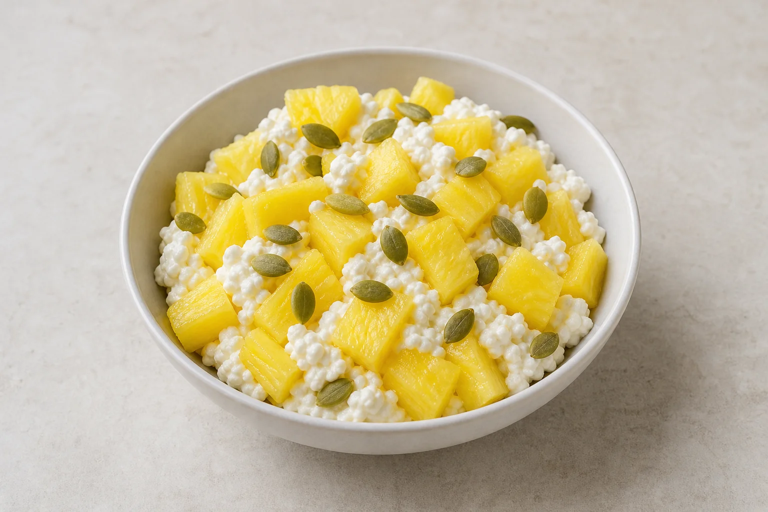 Cottage cheese and pineapple bowl