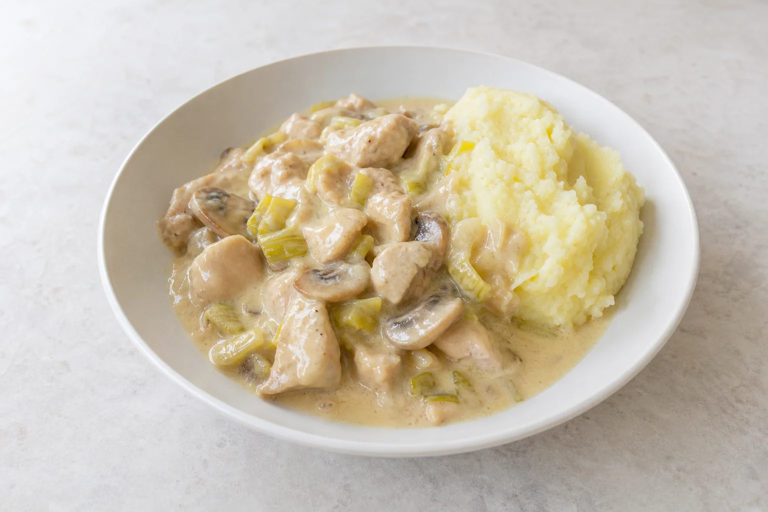 Creamy chicken and mushroom casserole