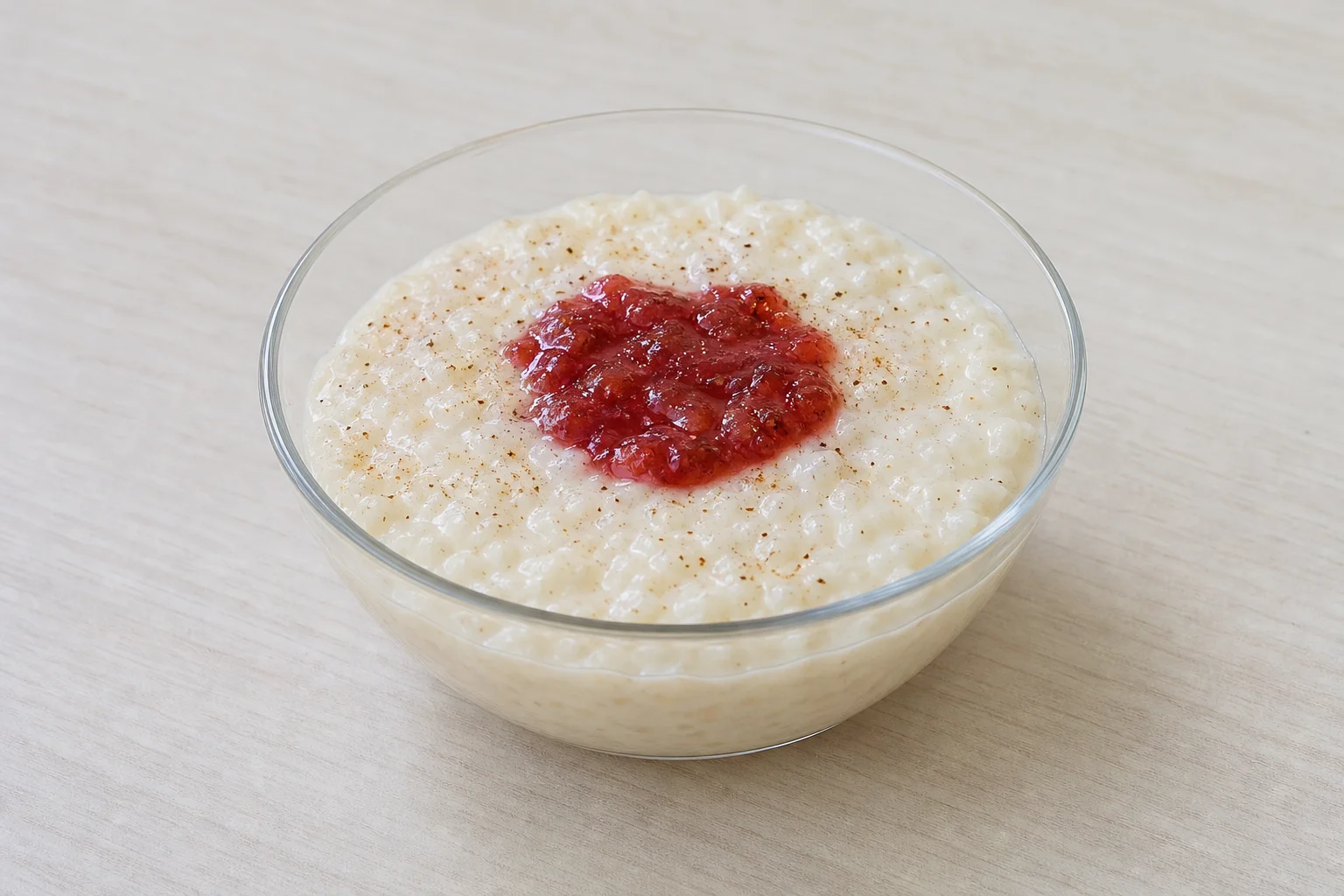 Creamy rice pudding