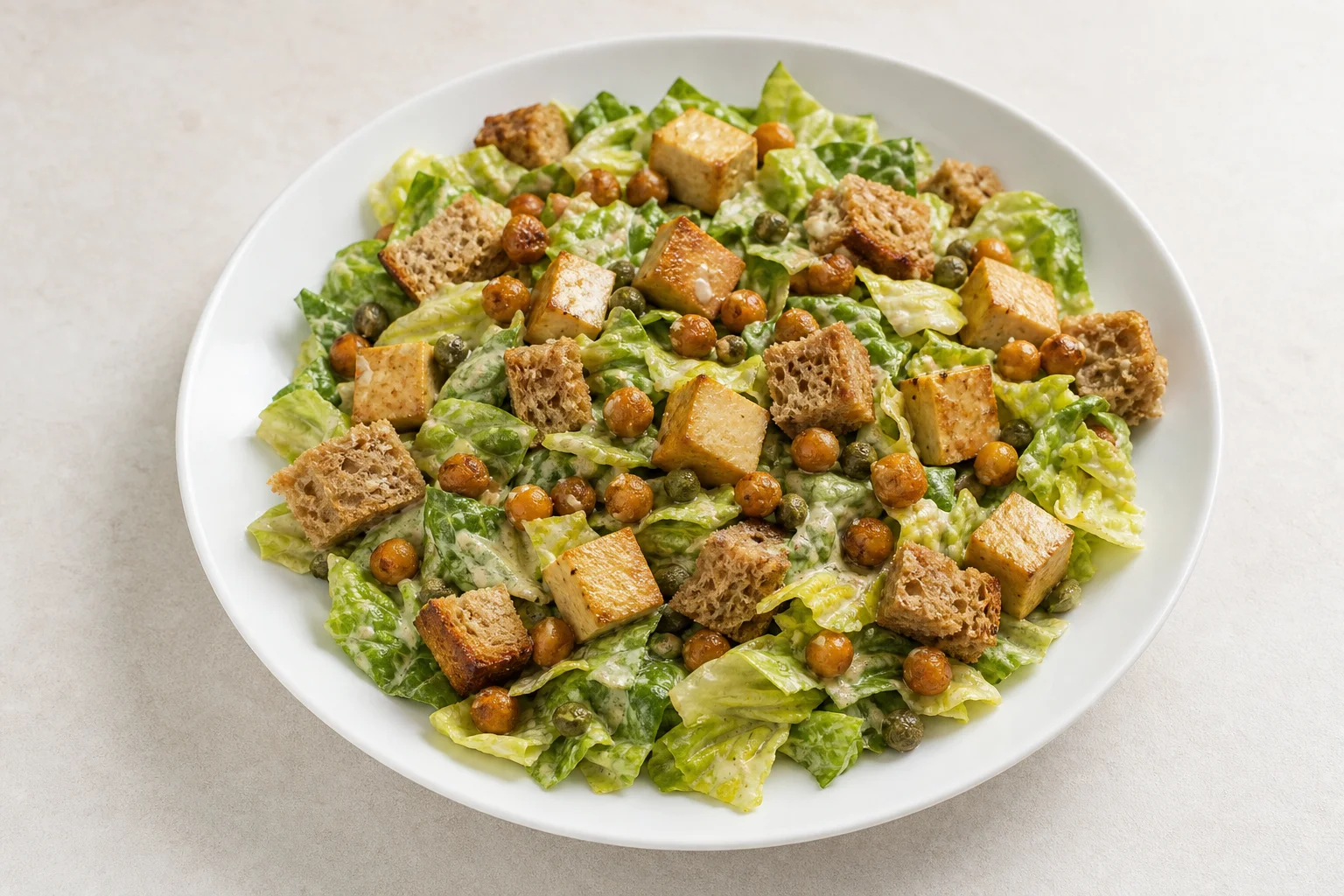 Crispy chickpea and tofu Caesar