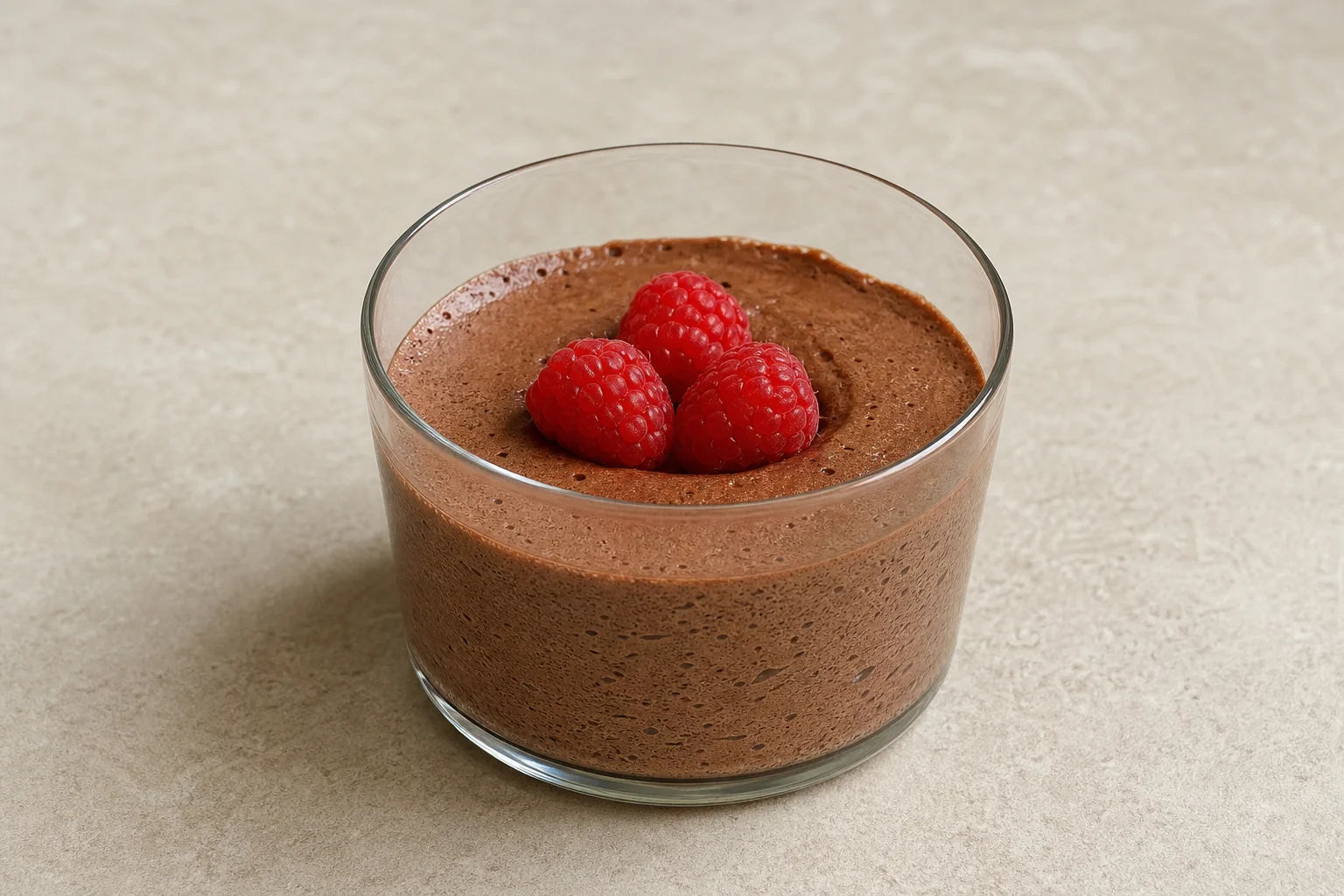 Dark chocolate mousse