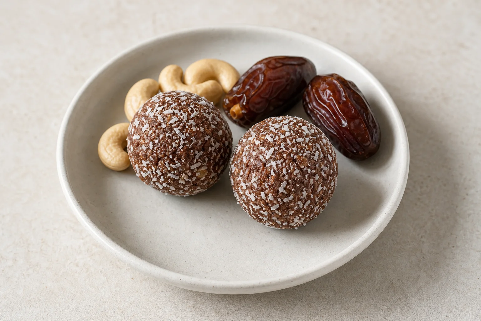 Date and cashew bliss balls