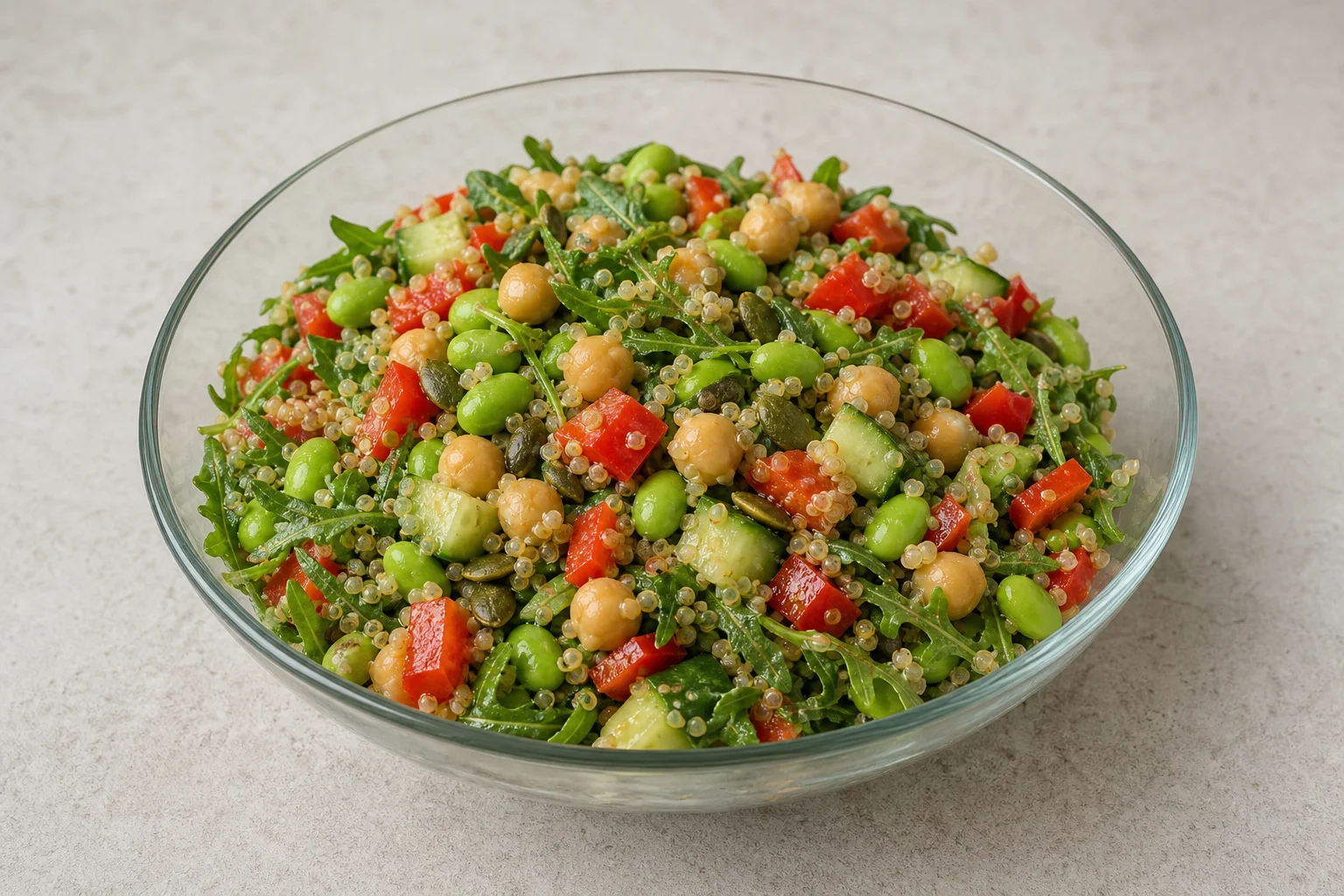 Edamame and quinoa power salad