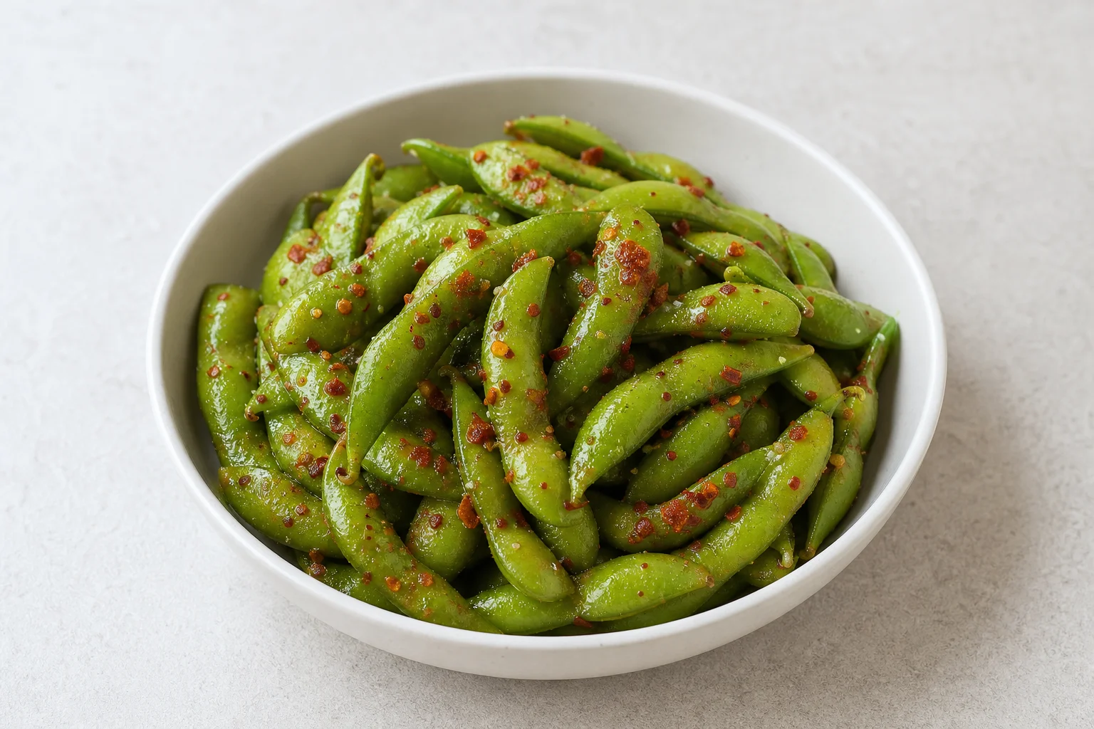 Edamame with sea salt