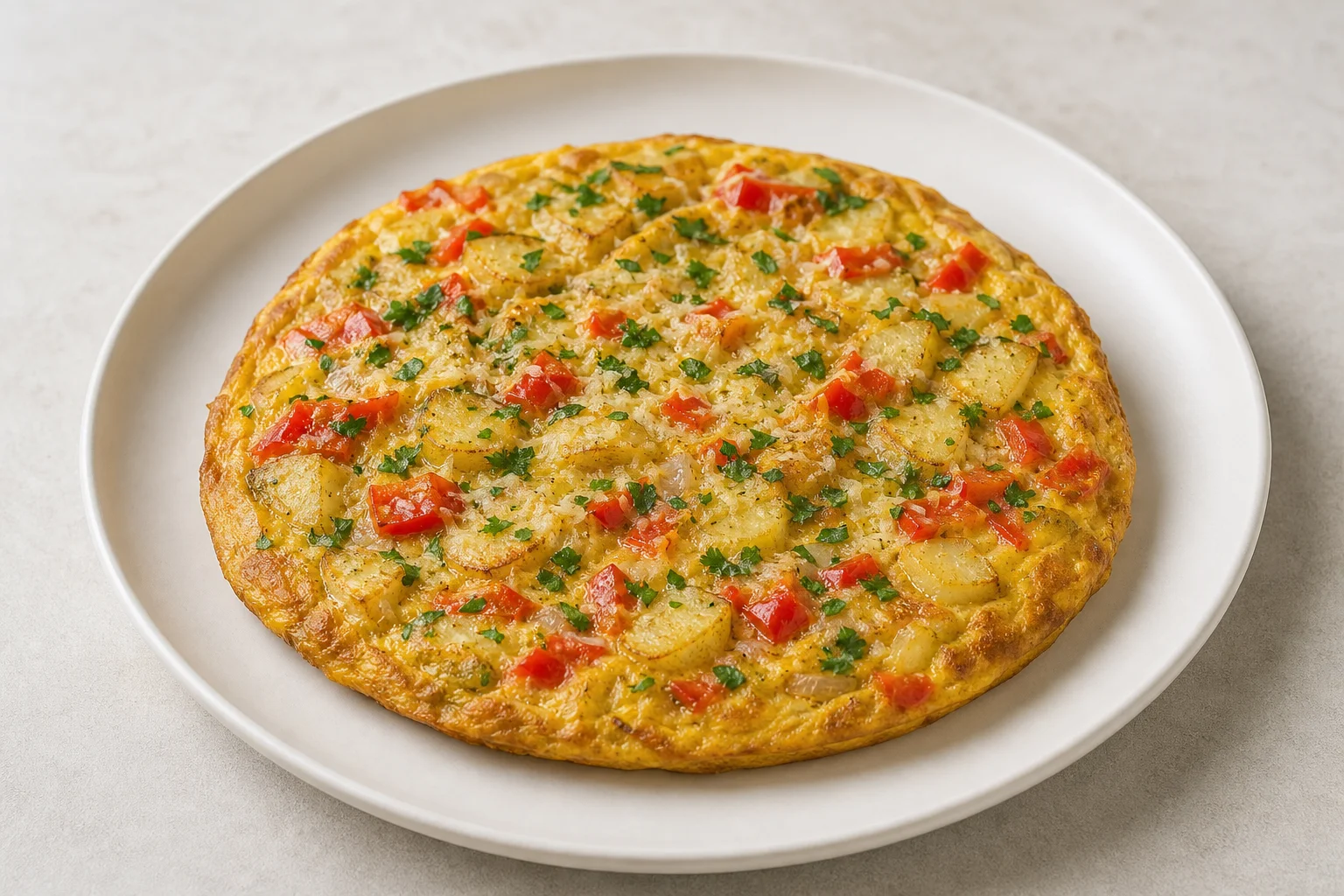 Frittata with peppers and potatoes