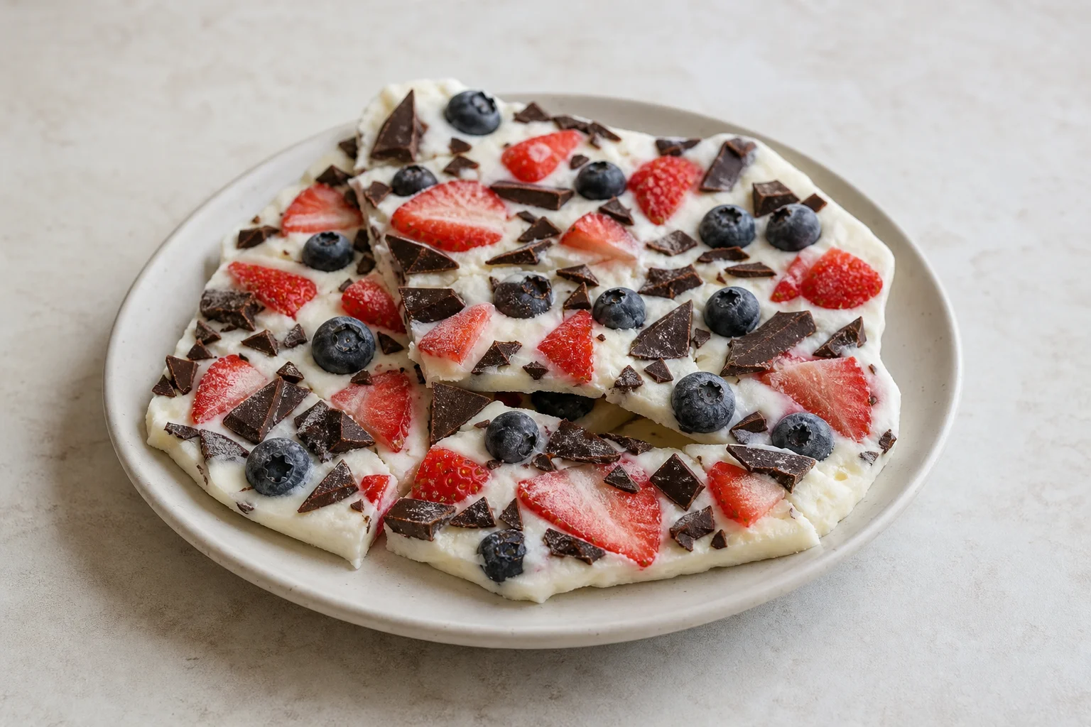 Frozen yogurt bark