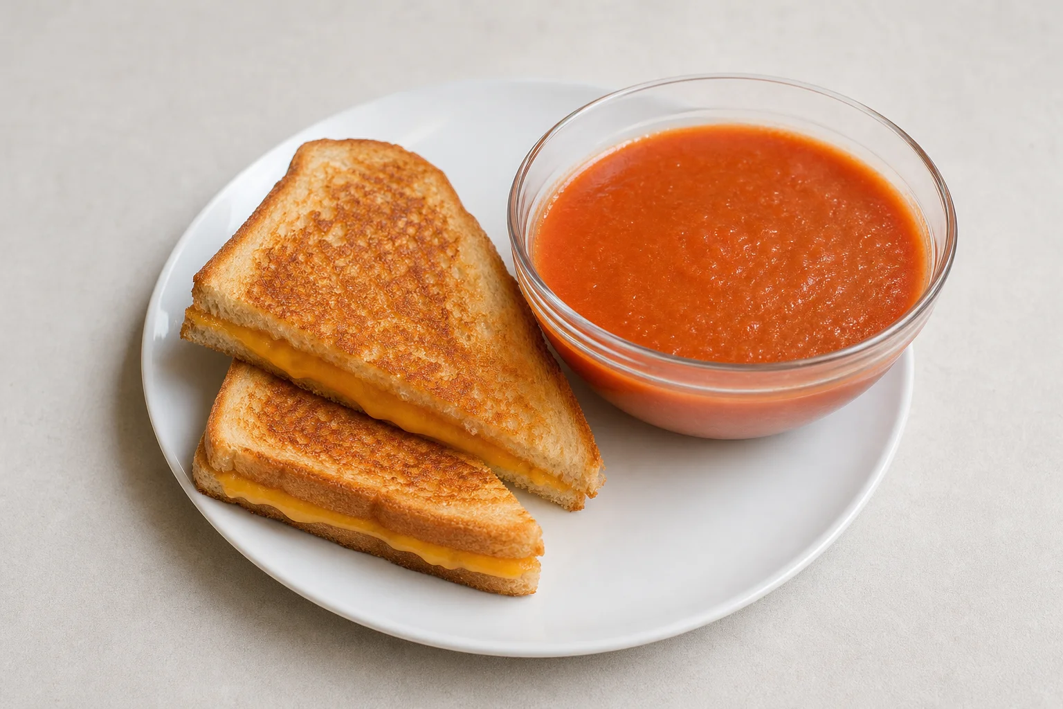 Grilled cheese and tomato soup