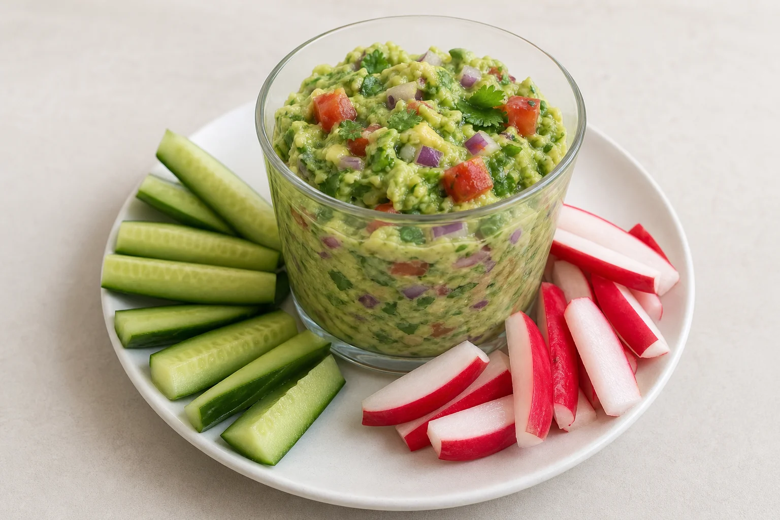 Guacamole with cucumber