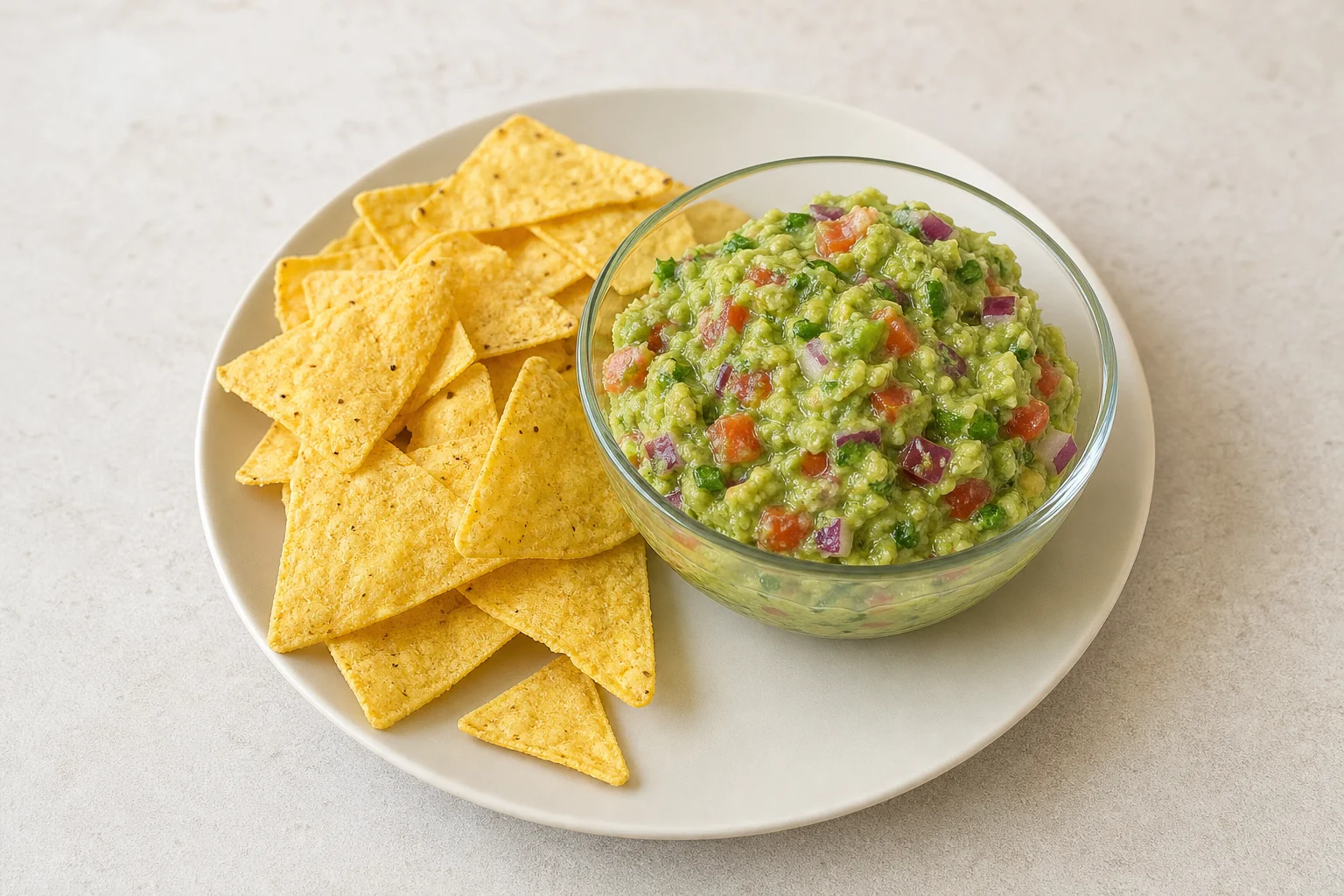 Guacamole with tortilla chips
