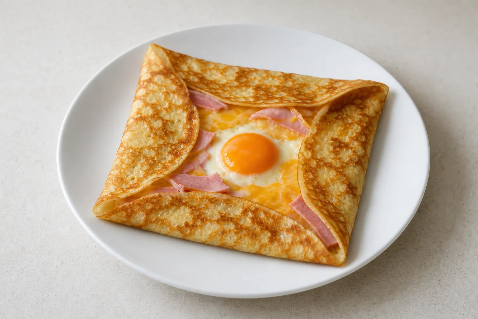 Ham and cheese galettes