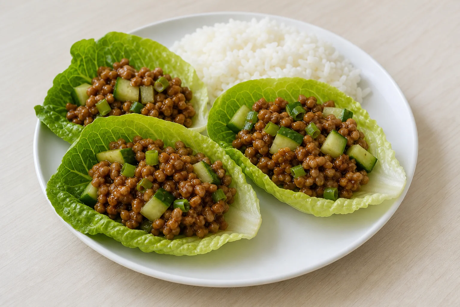 Hoisin turkey lettuce wraps