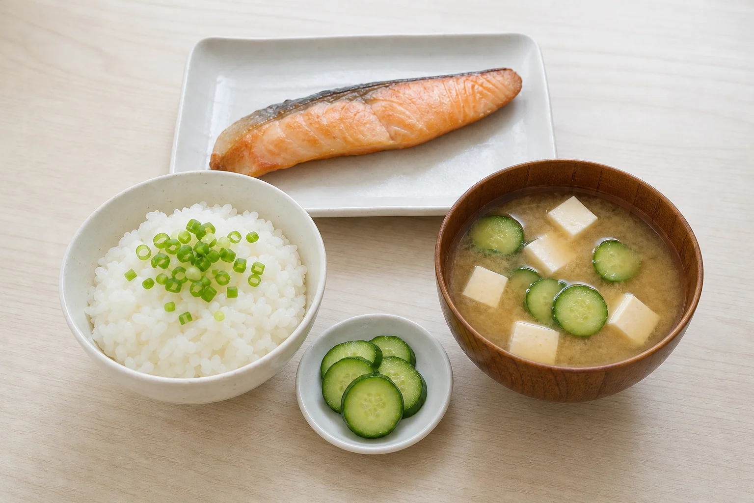 Japanese breakfast set