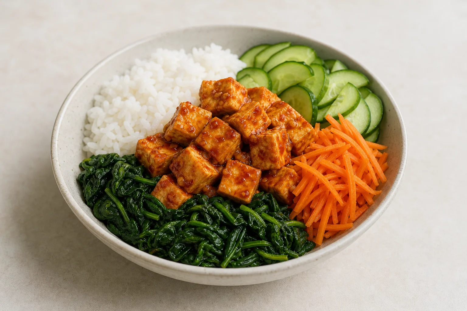 Korean-style tofu rice bowl
