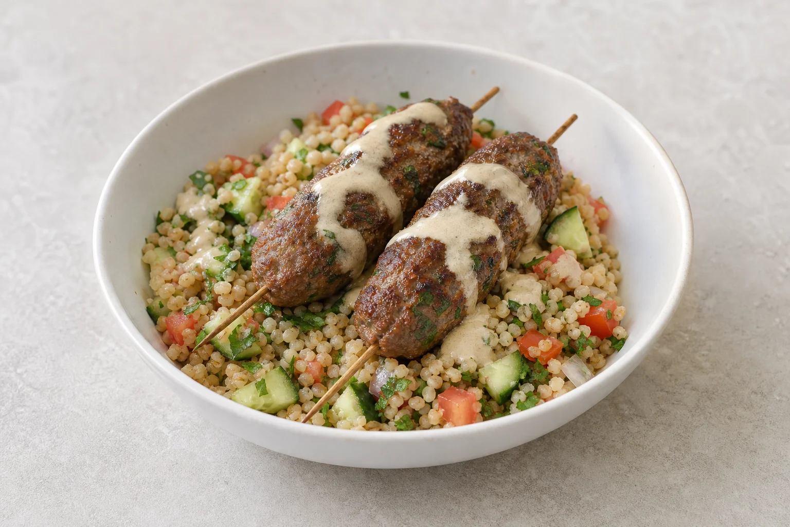 Lamb kofta with bulgur