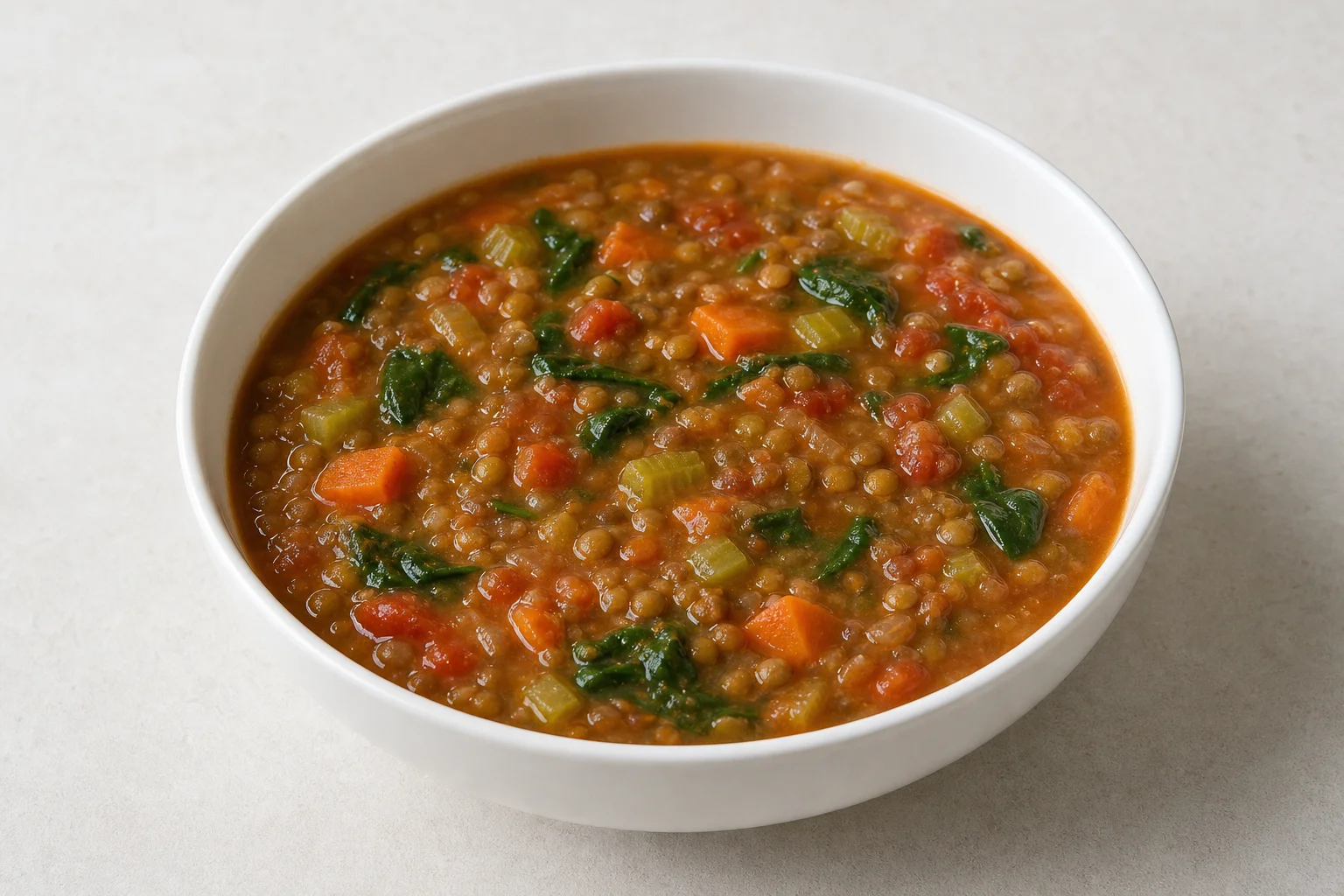 Lentil and vegetable soup with smoked paprika