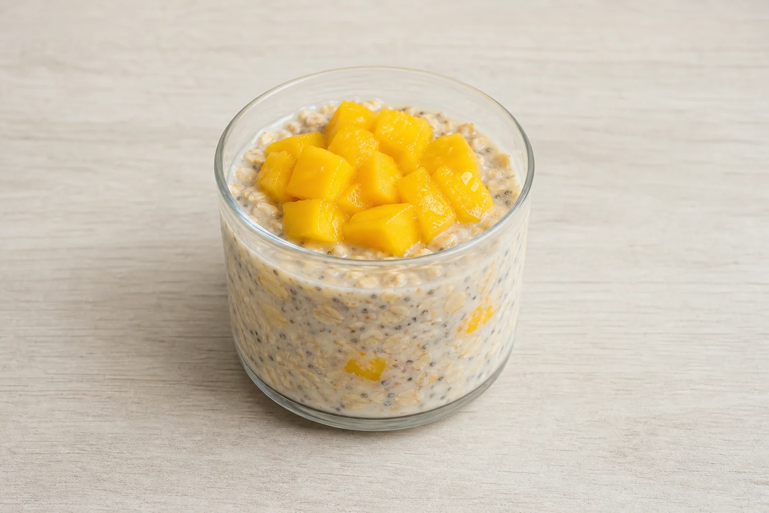 Mango coconut overnight oats