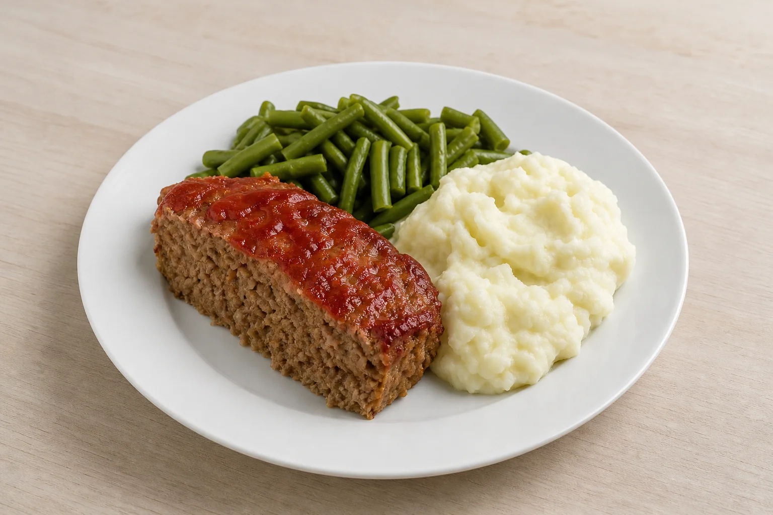 Meatloaf with mashed potatoes