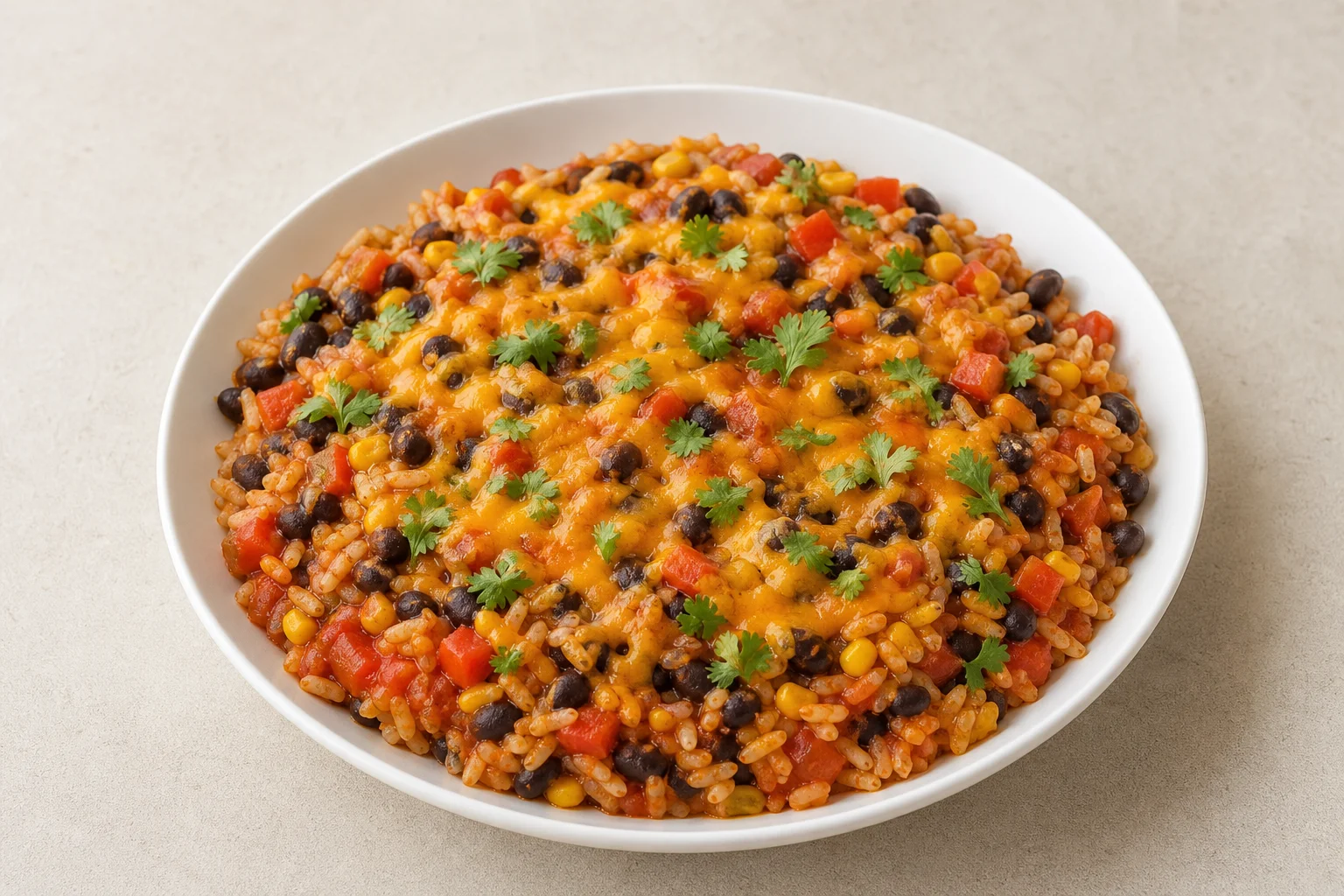 Mexican rice and bean skillet