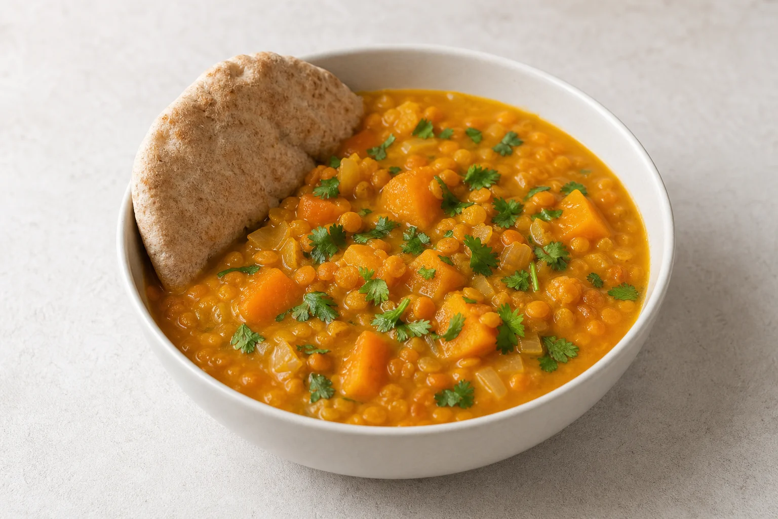 Moroccan lentil and squash soup