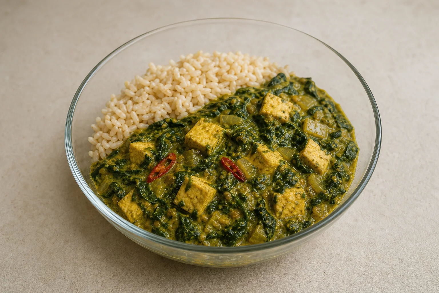 Palak tofu