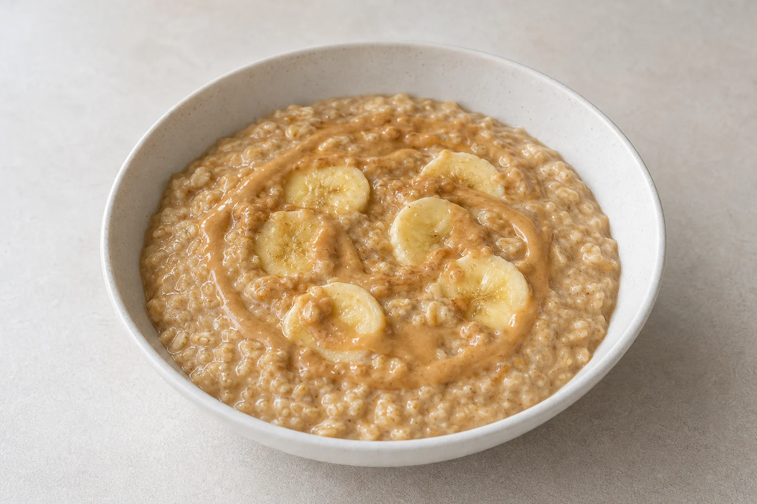 Peanut butter banana oat bowl