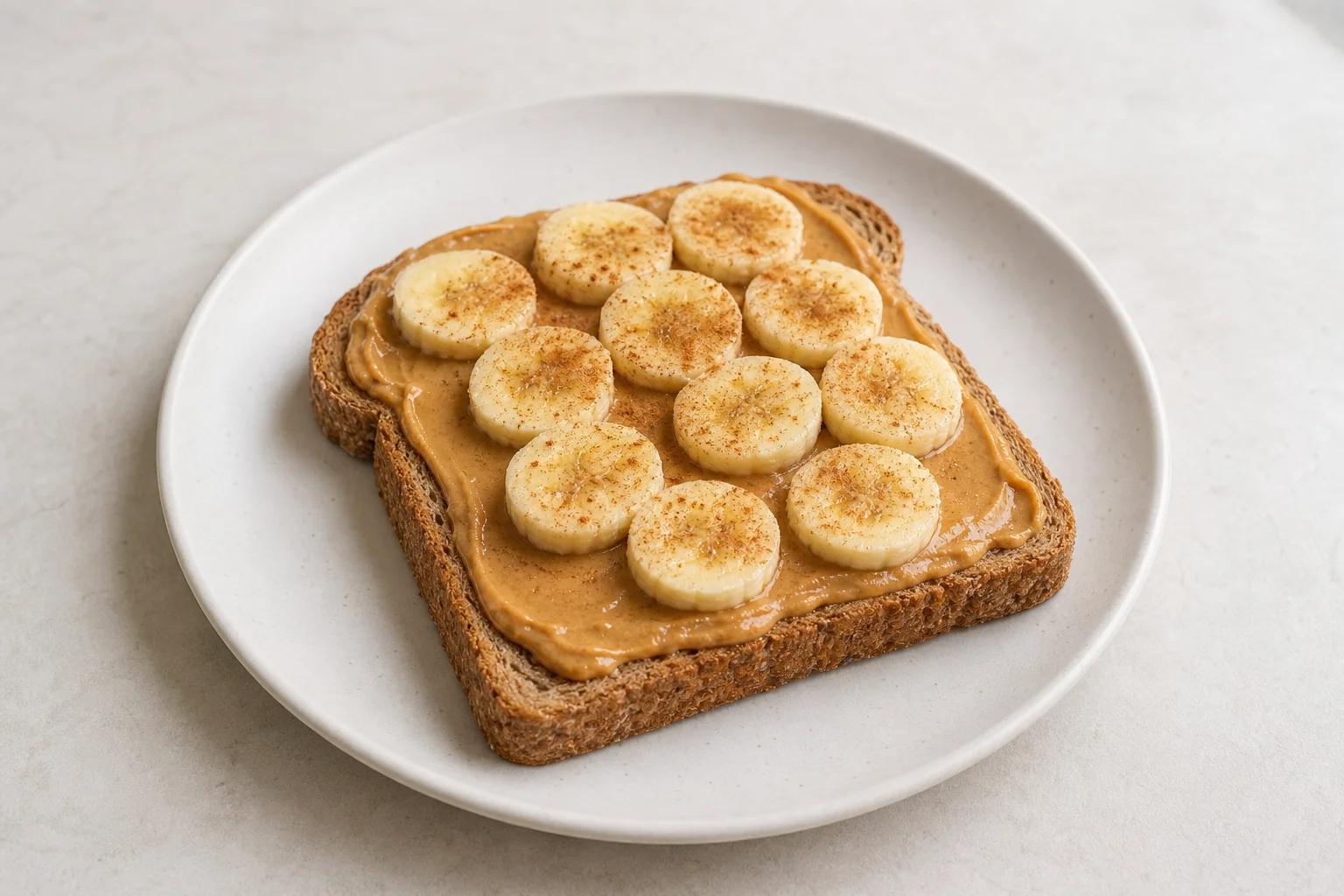 Peanut butter banana toast
