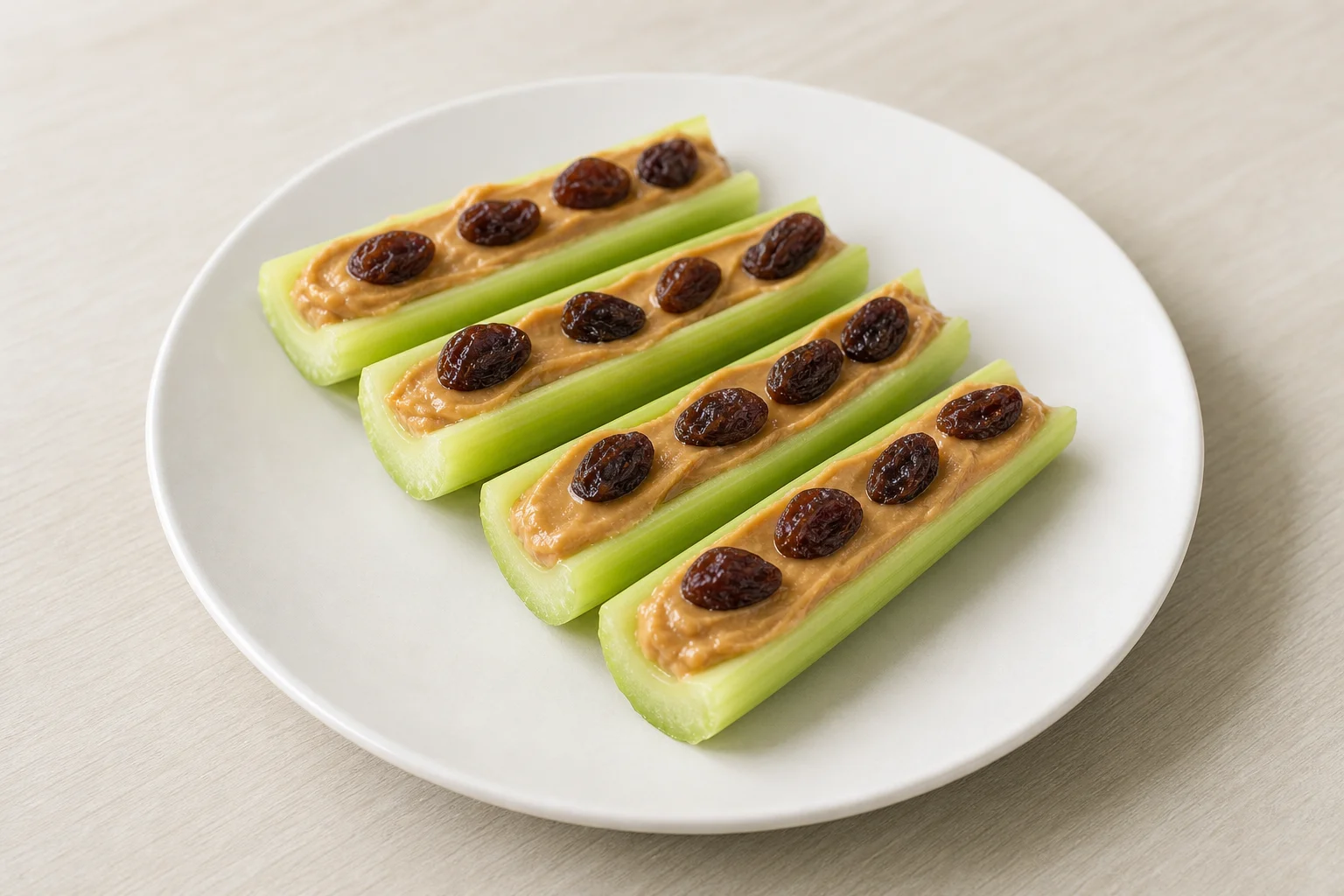 Peanut butter celery boats