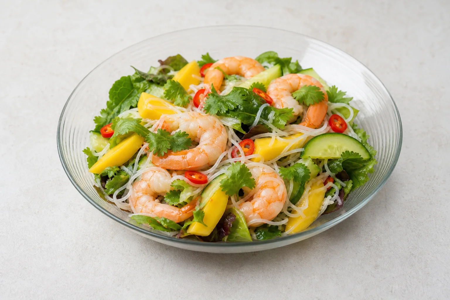 Prawn and mango salad