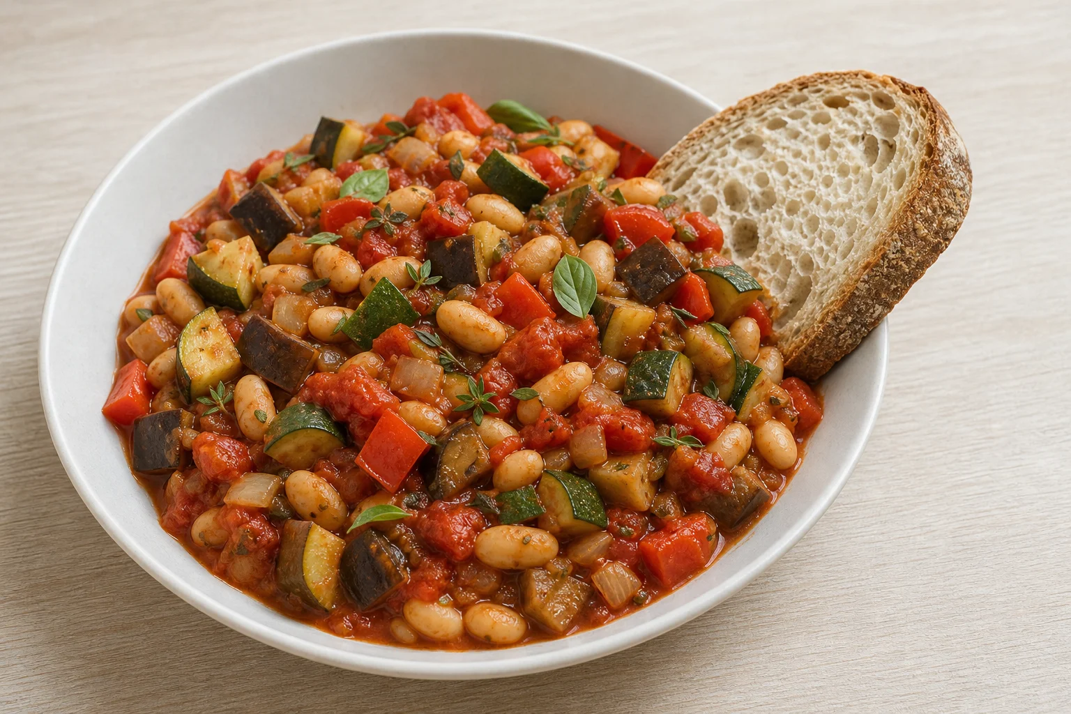 Ratatouille with white beans