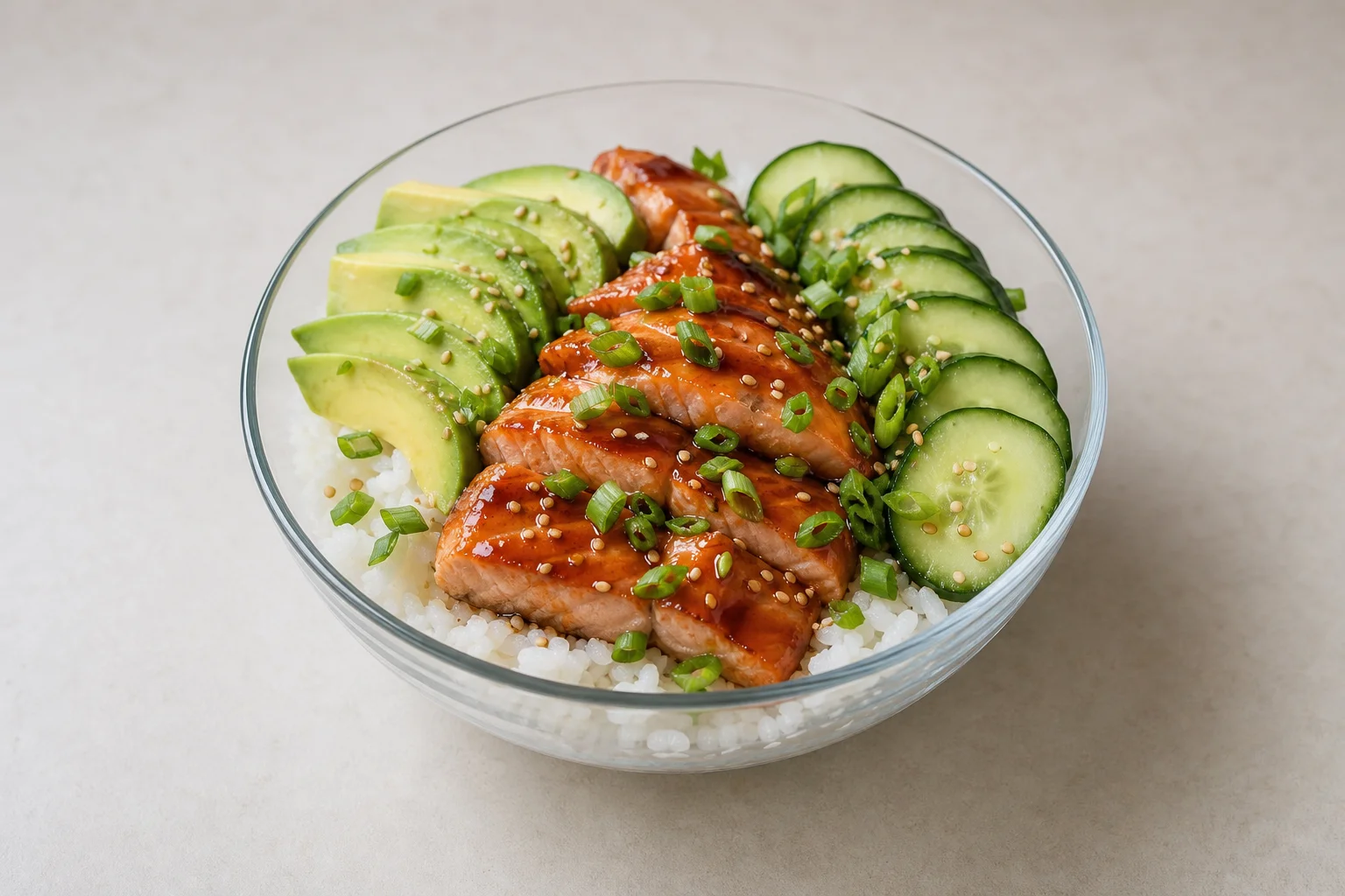 Salmon donburi
