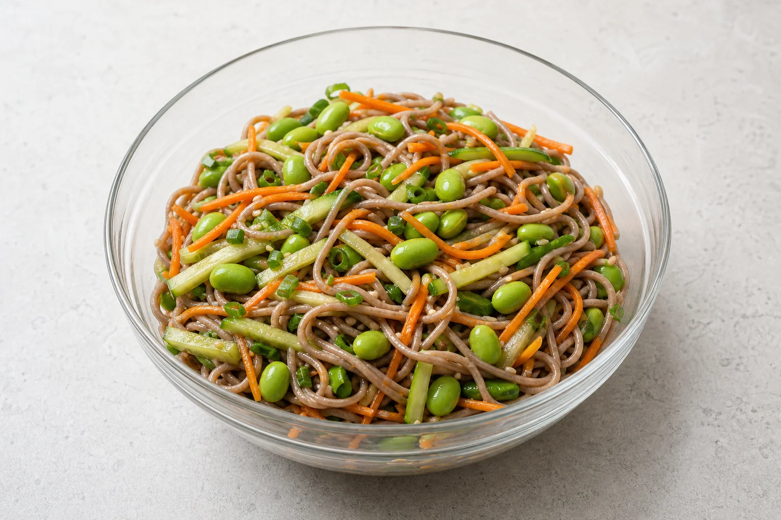 Sesame soba noodle salad