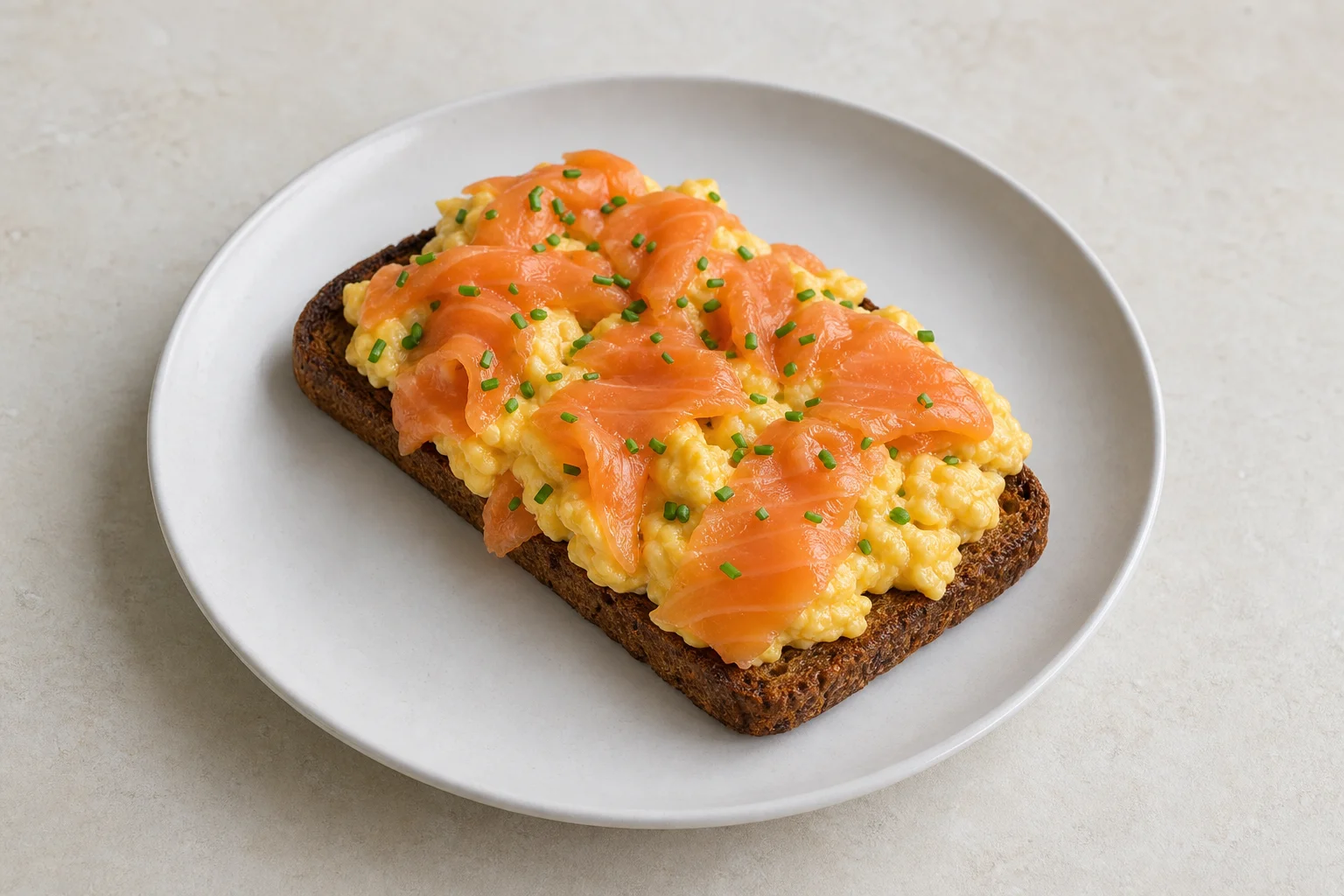 Smoked salmon and scrambled eggs