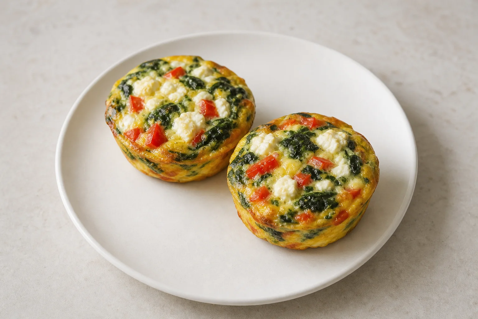 Spinach and feta egg muffins